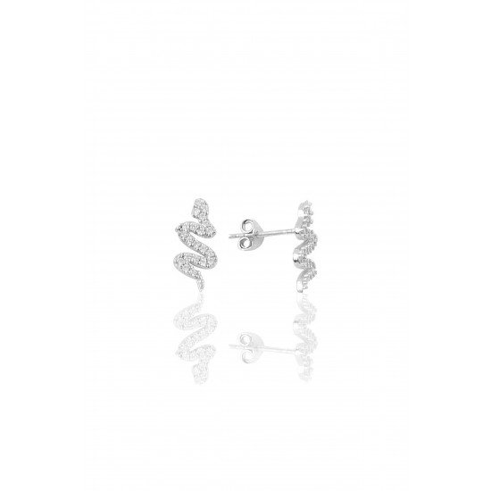 Snake Earring - Genuine Silver 925