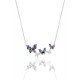 Butterfly Flock Necklace - Genuine Silver 925
